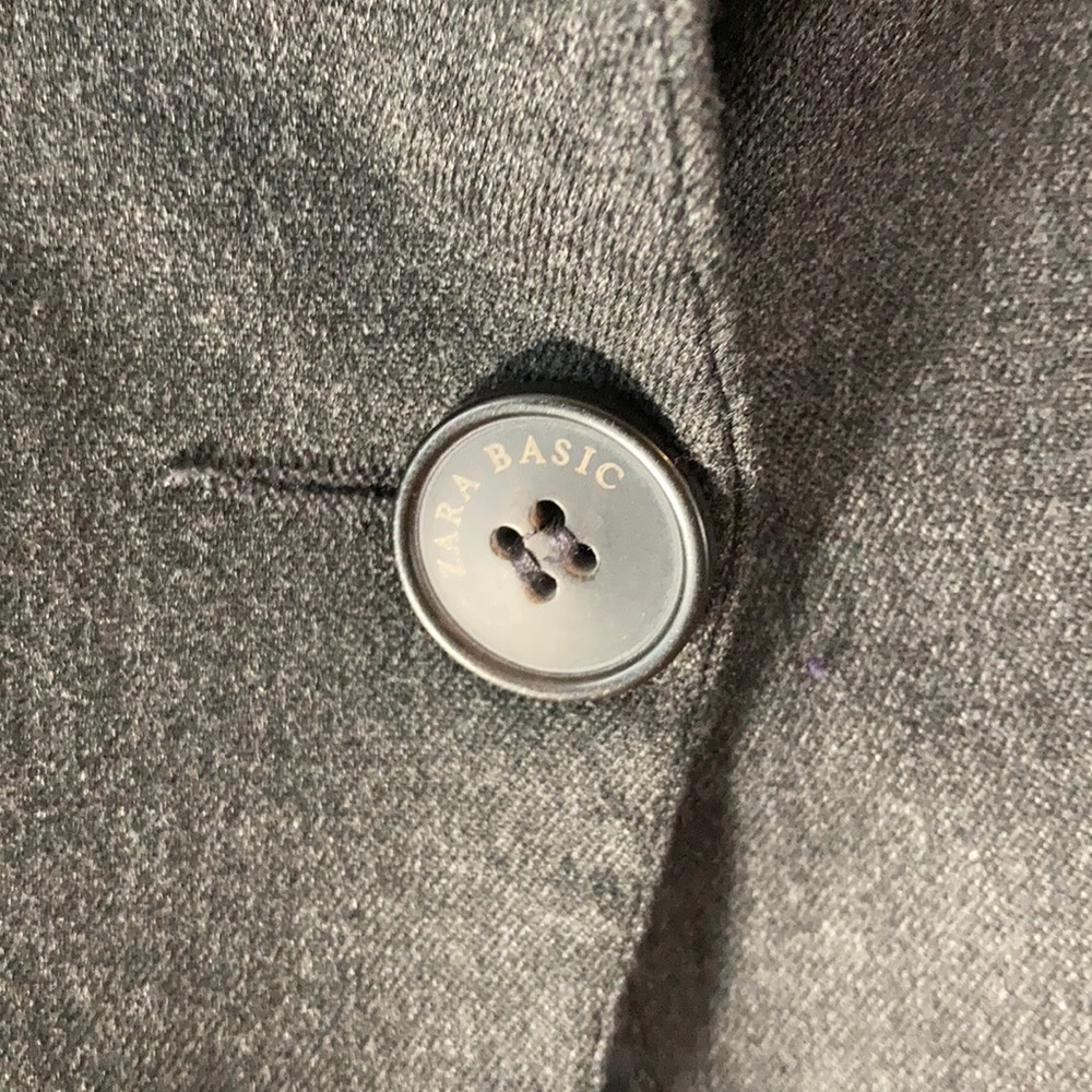Zara Basic Women’s Blazer Jacket Grey - image 3